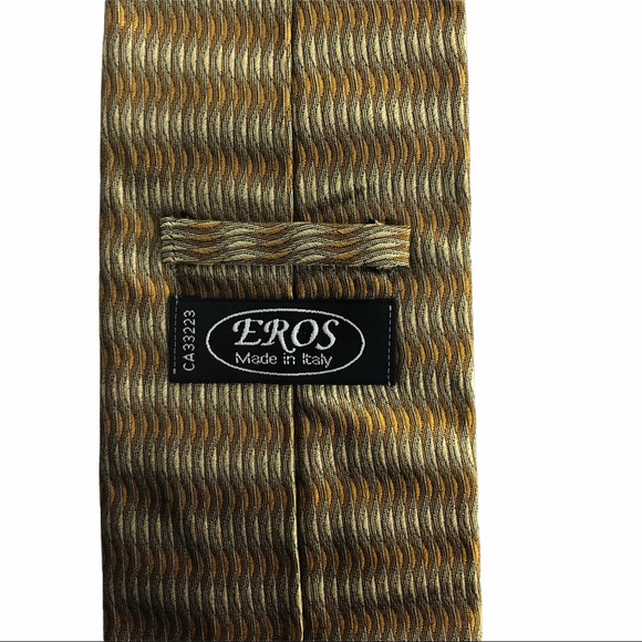 Eros men’s tie 100% silk Made in Italy 3 3/4”width - Picture 4 of 6
